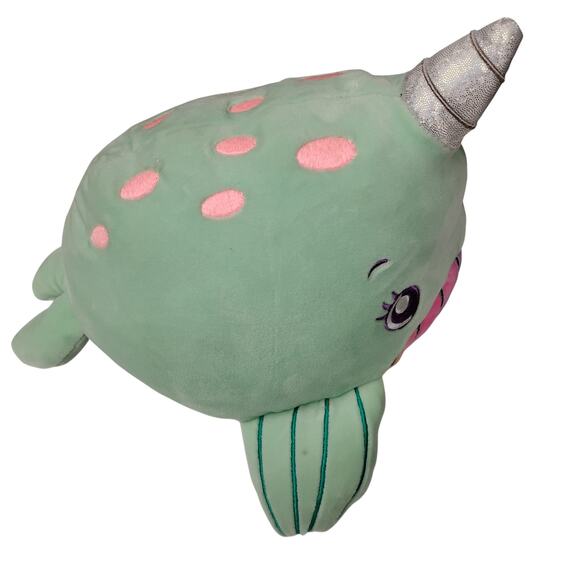 Dream Beams Glow In The Dark Nickie The Narwhal 8" Happy Line Stuffed Animal - Picture 6 of 10